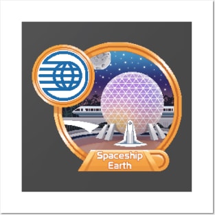 Spaceship Earth Pixel Art Posters and Art